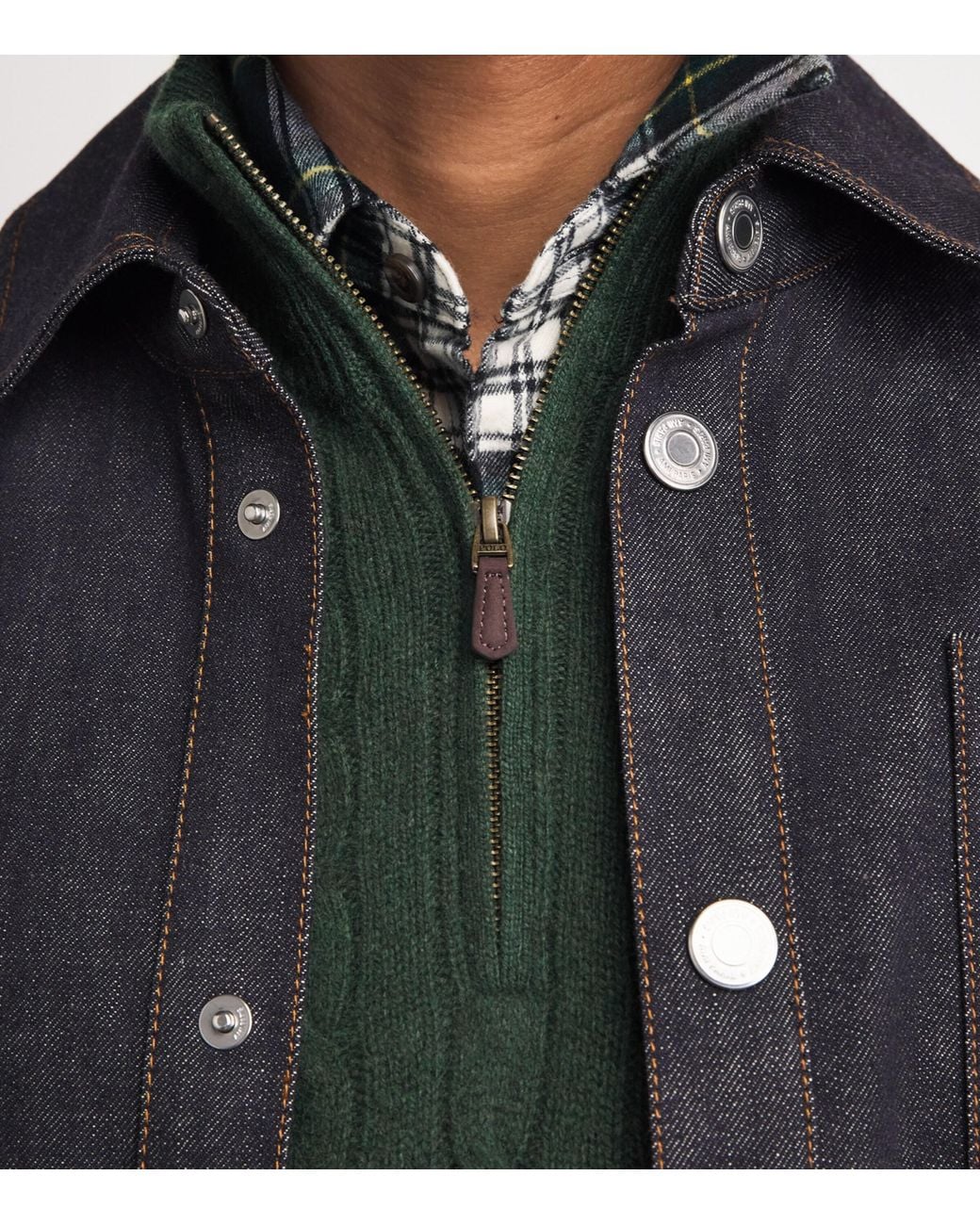 Polo Ralph Lauren Green Wool-Cashmere Quarter-Zip Sweater for men
