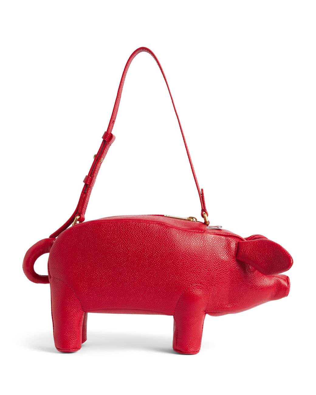 Thom Browne Red Leather Baby Pig Top-Handle Bag