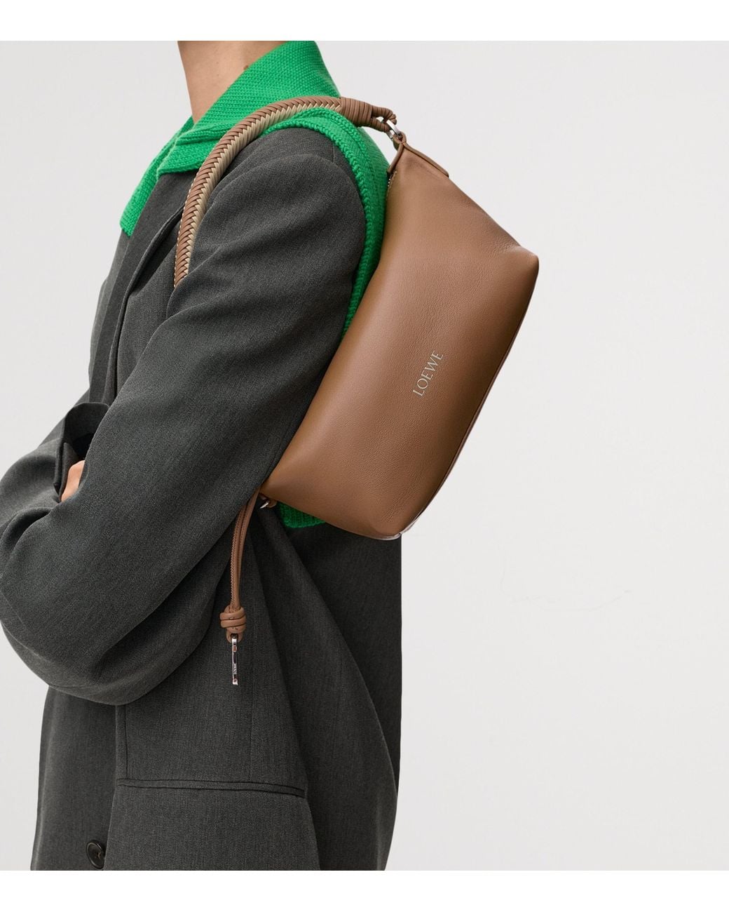 Loewe Brown Nappa Leather Cala Top-Handle Bag