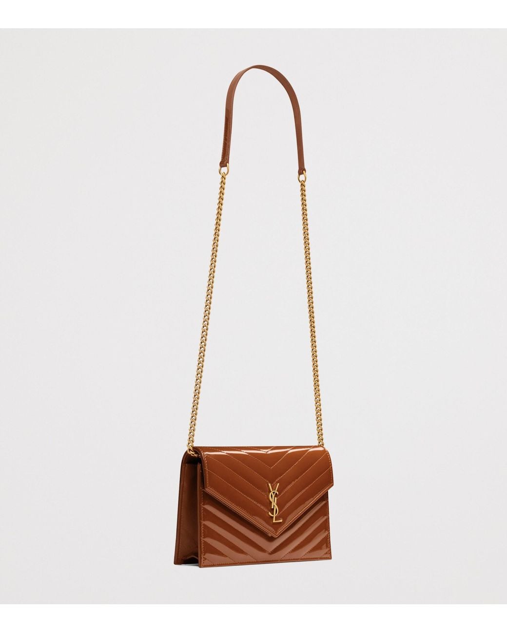 Saint Laurent White Small Cassandre Envelope Shoulder Bag