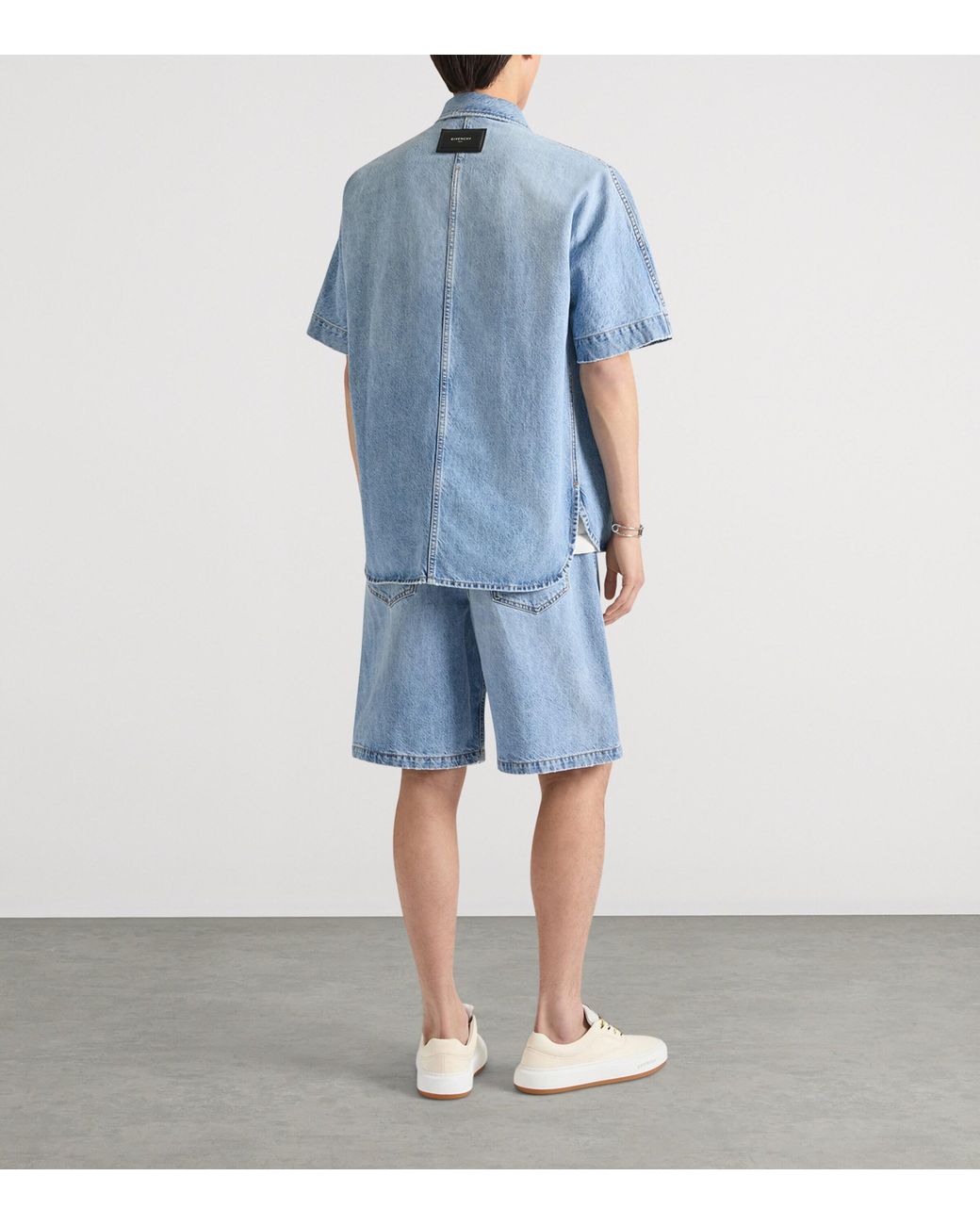 Givenchy Blue Couture Seam Denim Shorts for men