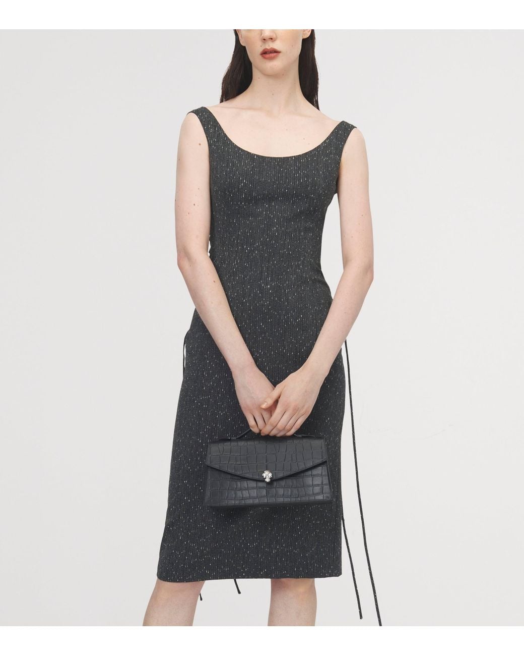 McQueen Black Leather Skull Top-Handle Bag