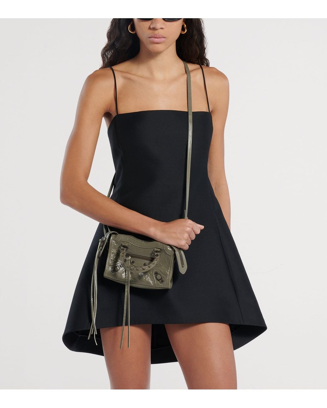 Balenciaga Green Crinkled Lambskin Nano Le City Top-Handle Bag