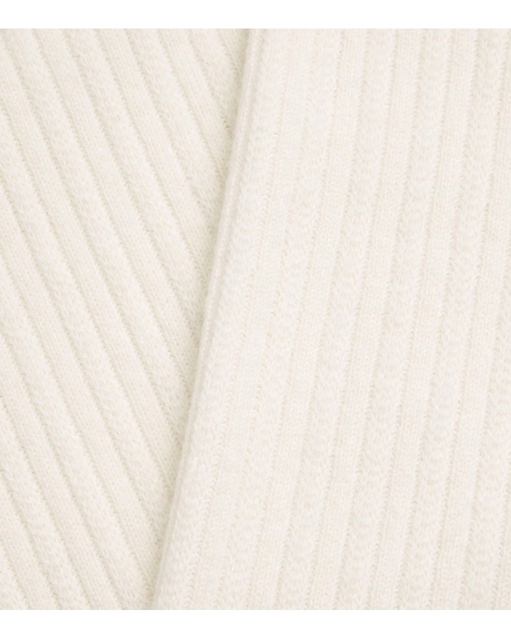 Lafayette 148 New York White Cashmere Ribbed Trousers