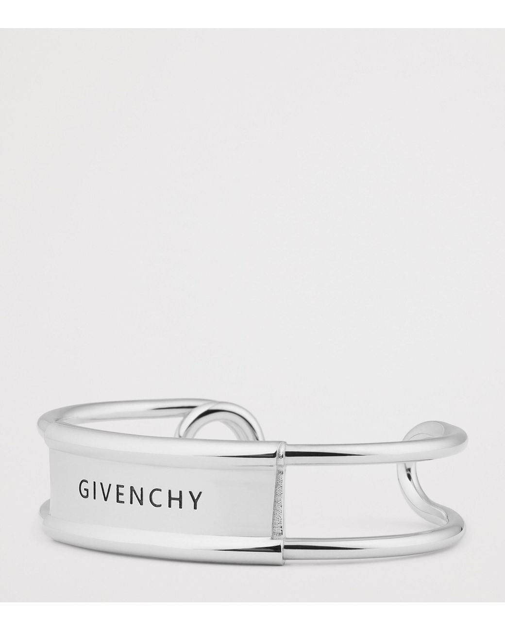 Givenchy White Safety Pin Logo Bracelet for men