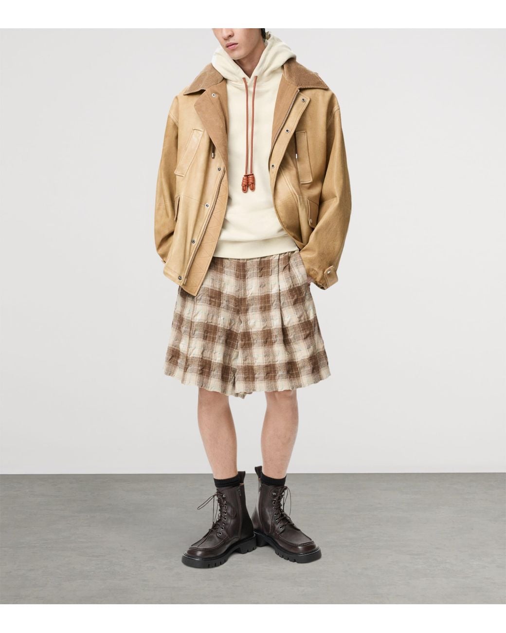 Loewe White Cotton-Blend Anagram Hoodie for men