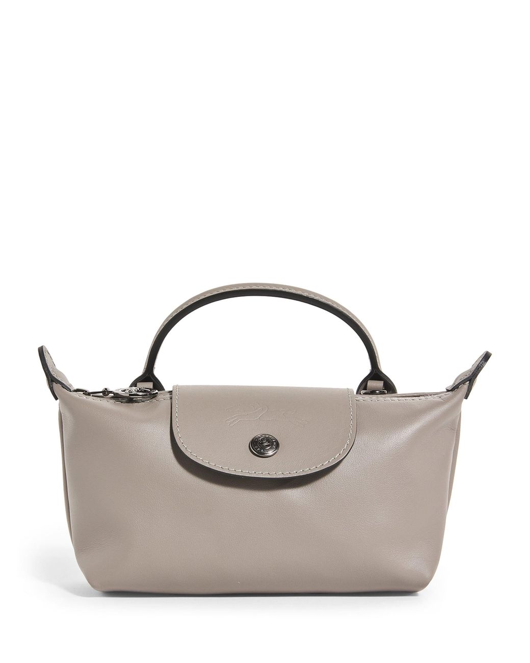 Longchamp Gray Extra-Small Leather Le Pliage Xtra Pouch