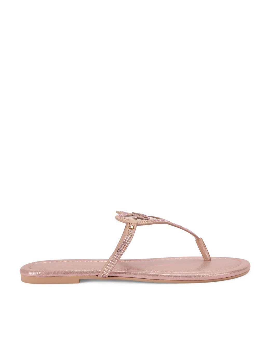 Kurt Geiger Pink Leather Heart T-Bar Sandals