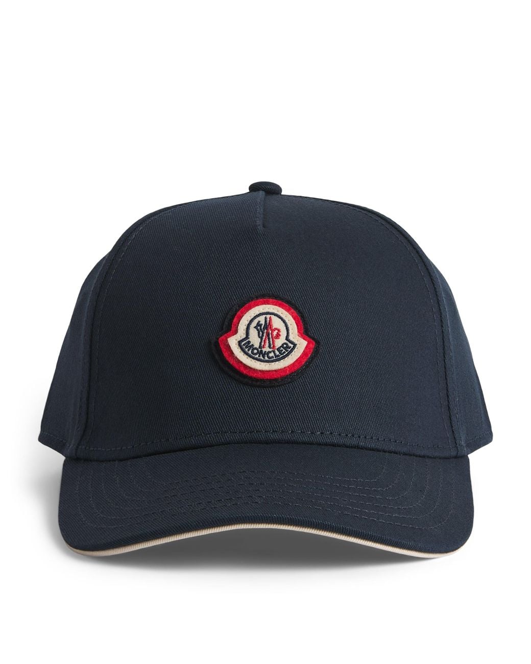 Moncler Blue Cotton Logo Baseball Cap for men