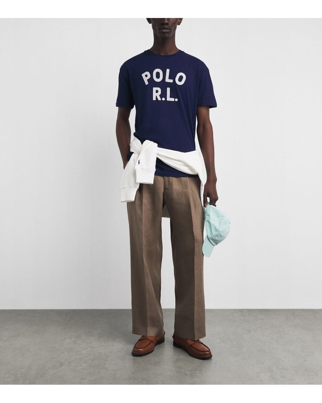 Polo Ralph Lauren Blue Cotton Logo Appliqué T-Shirt for men
