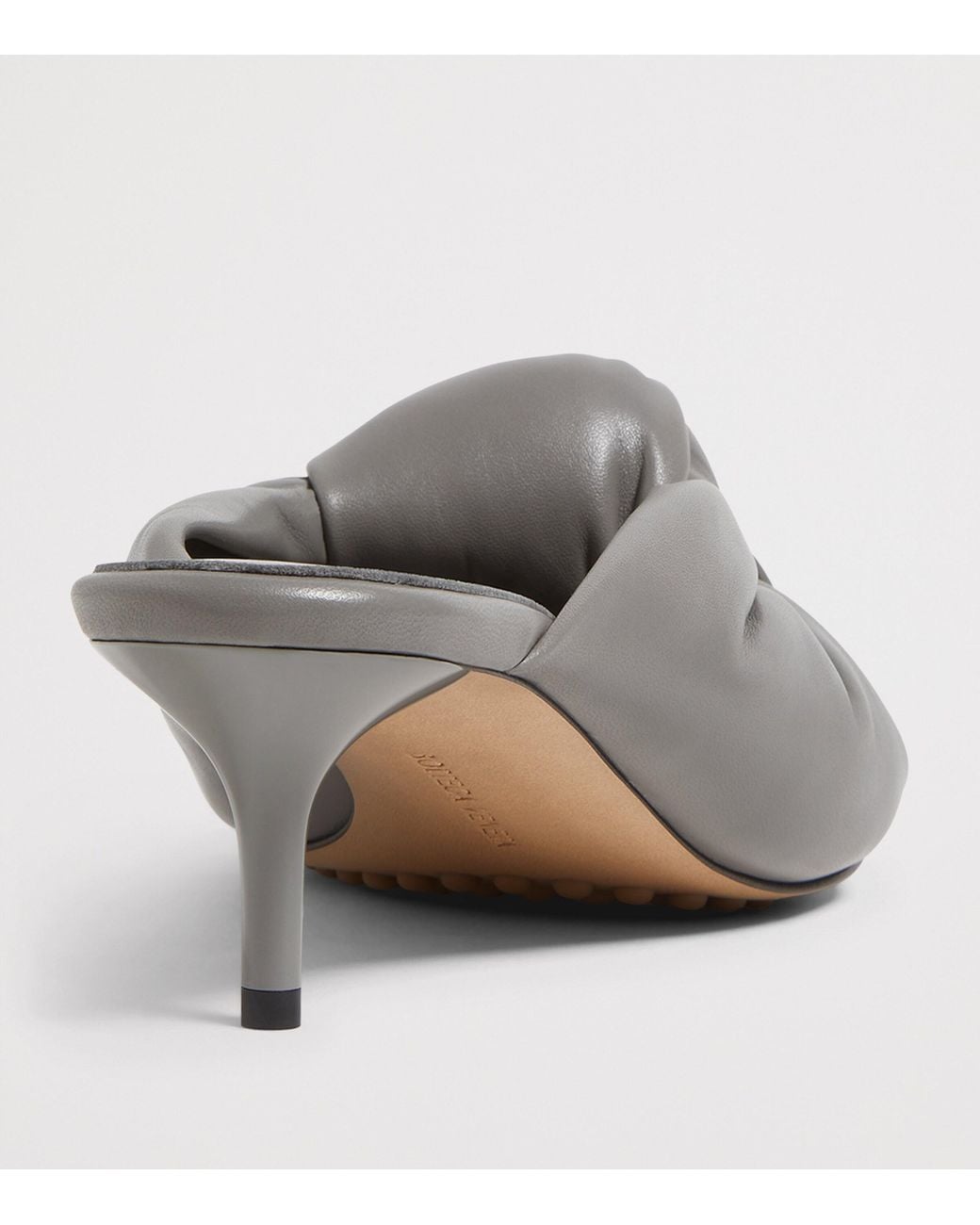 Bottega Veneta White Leather Knot Mules 50