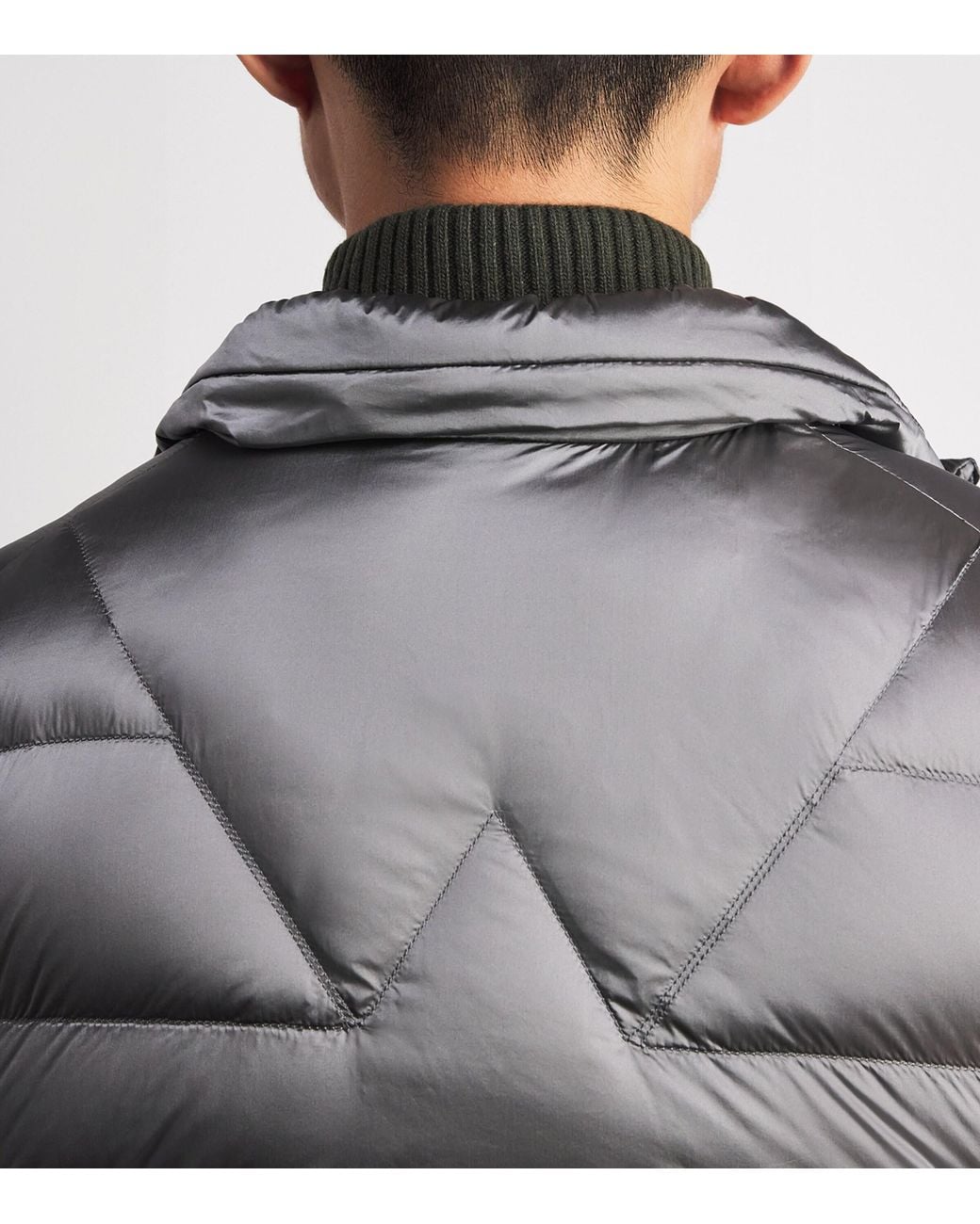 Bogner Gray Quilted Down Holger Gilet for men