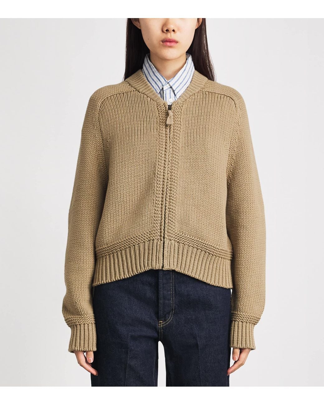 Polo Ralph Lauren Natural Zip-Up Sweater