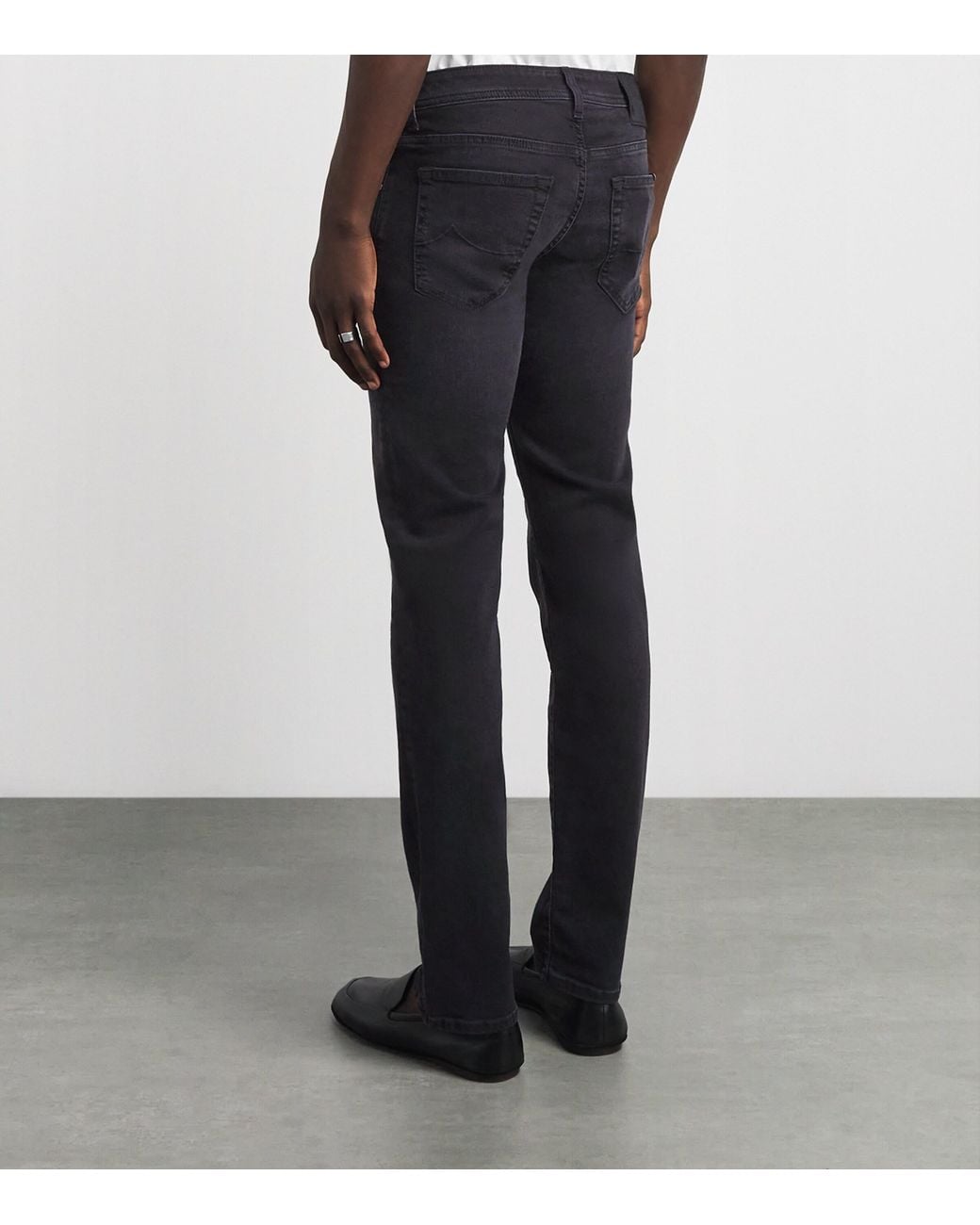 Jacob Cohen Blue Pony Hair-Patch Nick Slim Jeans for men