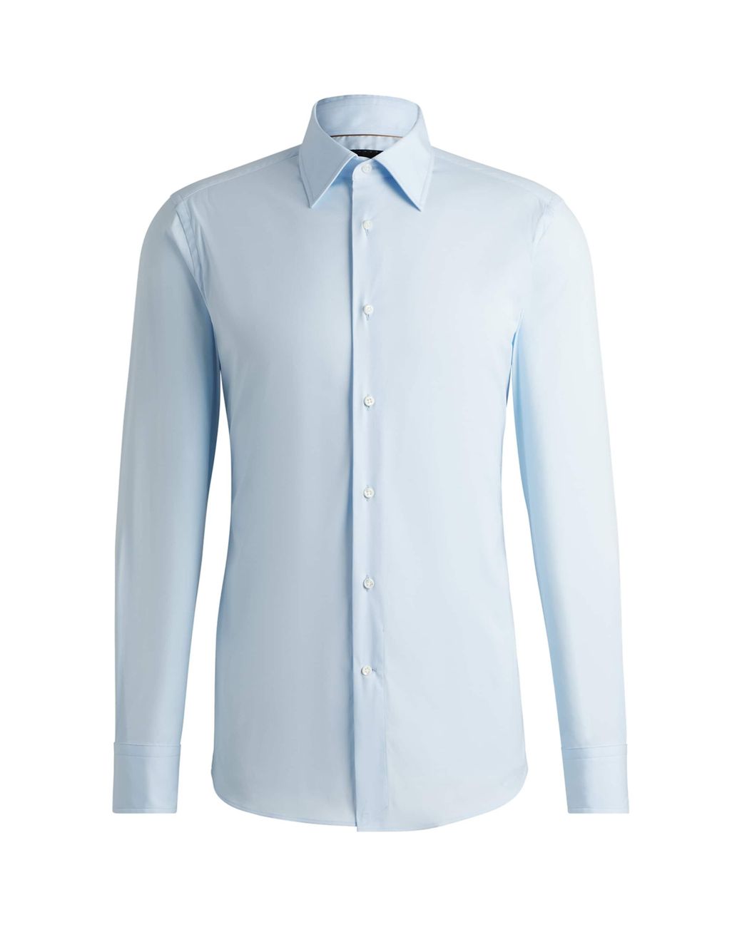 Boss Blue Stretch-Cotton Slim Shirt for men
