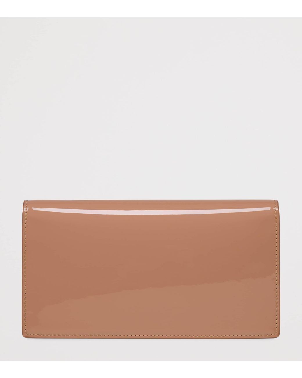 Christian Louboutin Brown Bettina Patent Leather Clutch Bag