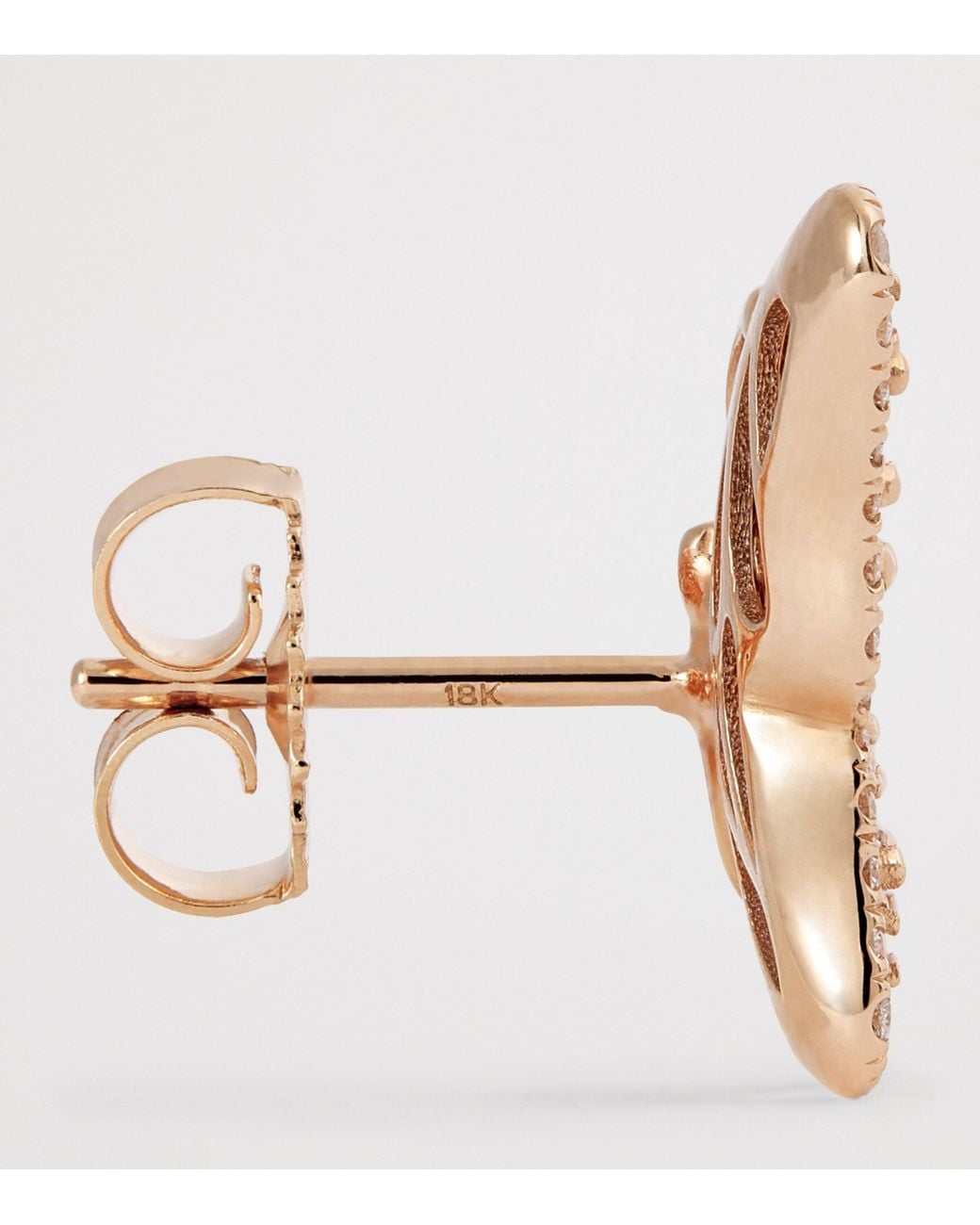Suzanne Kalan Natural And Diamond Bold Butterfly Stud Earrings