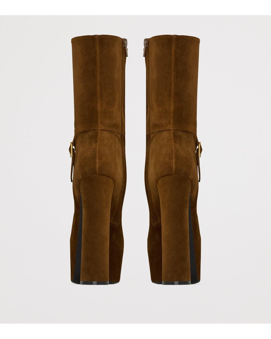 Saint Laurent Brown Suede Nico Ankle Boots 105