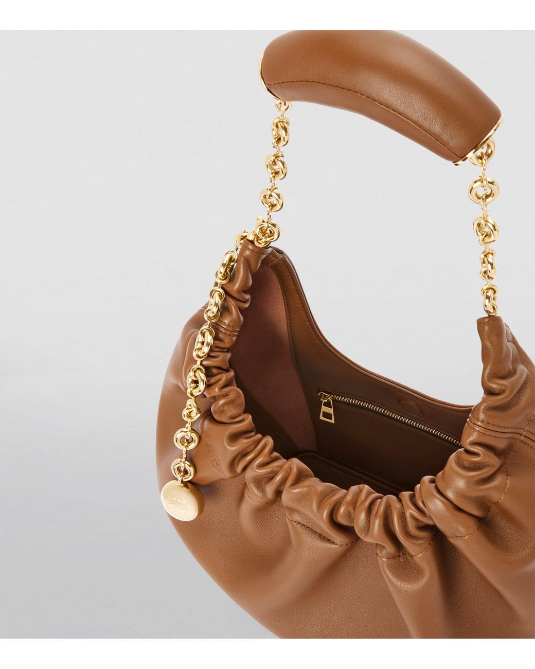 Loewe Brown Small Leather Squeeze Top-Handle Bag