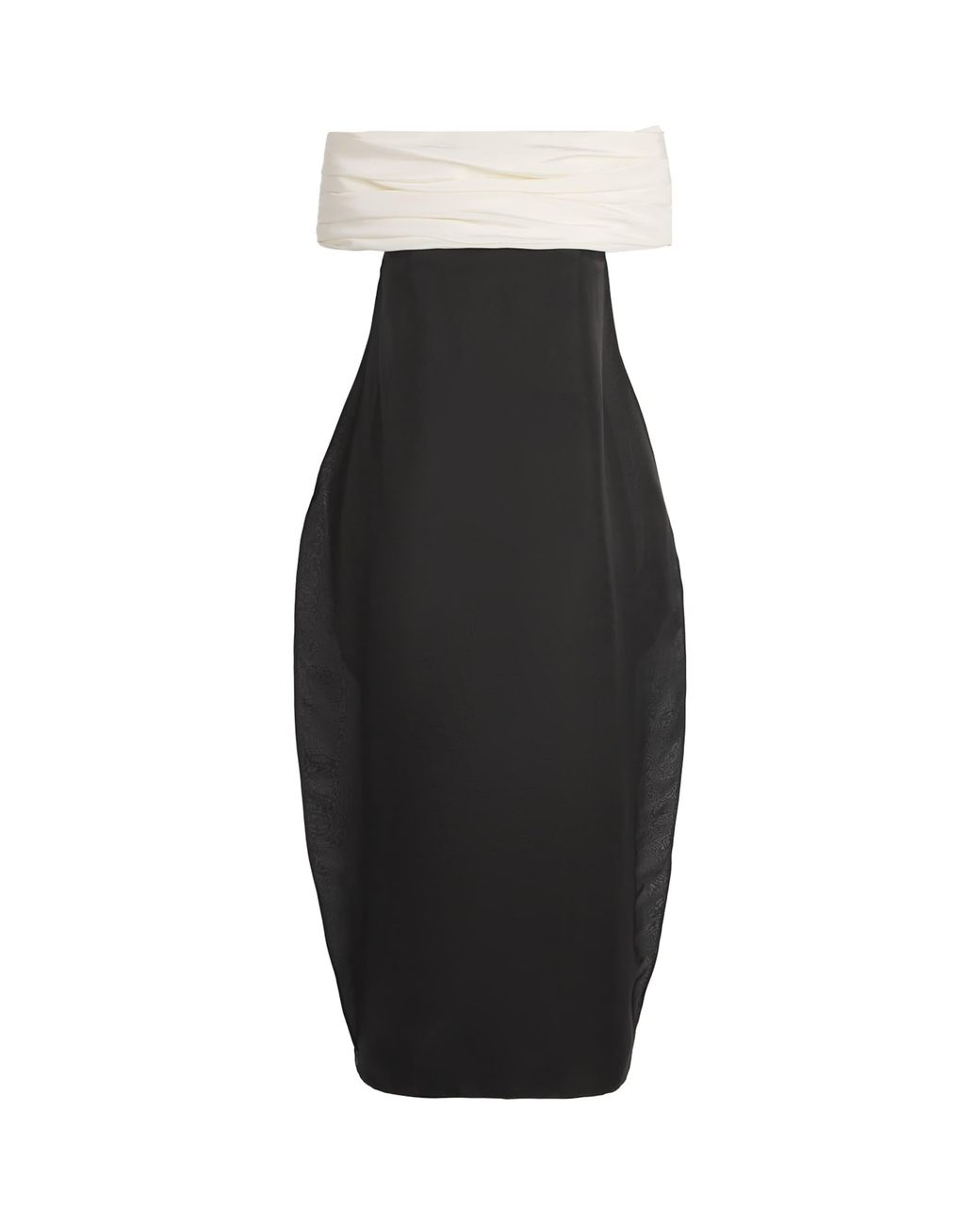 Voranida Black Silk Loom Midi Dress