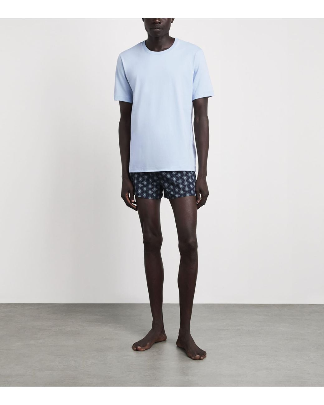 Hanro Blue Cotton Night & Day T-Shirt for men