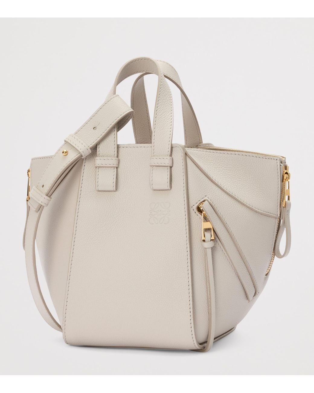 Loewe Natural Leather Hammock Top-Handle Bag
