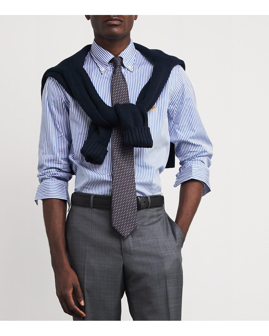 Harrods Red Silk Snaffle Print Tie for men