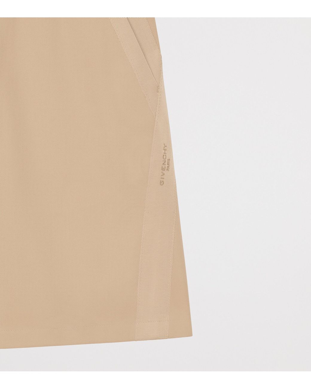 Givenchy Natural Cotton Grosgrain-Trim Shorts for men