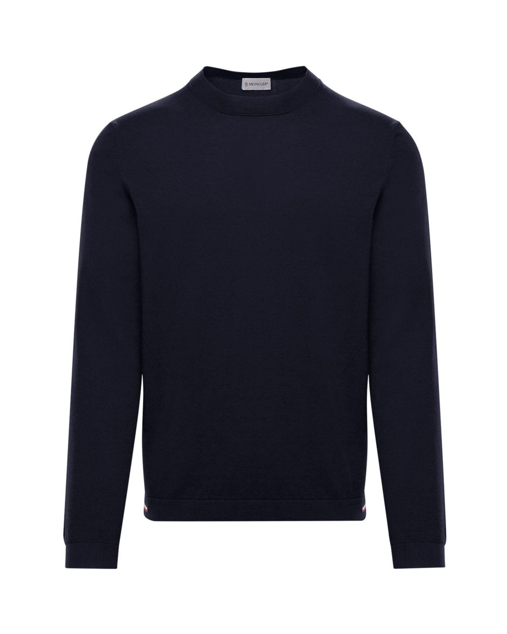 Moncler Cotton Crewneck Sweater in Blue for Men - Lyst