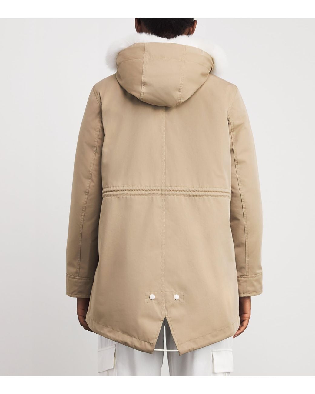 Yves Salomon Natural Fox-Rabbit Blended-Cotton Parka