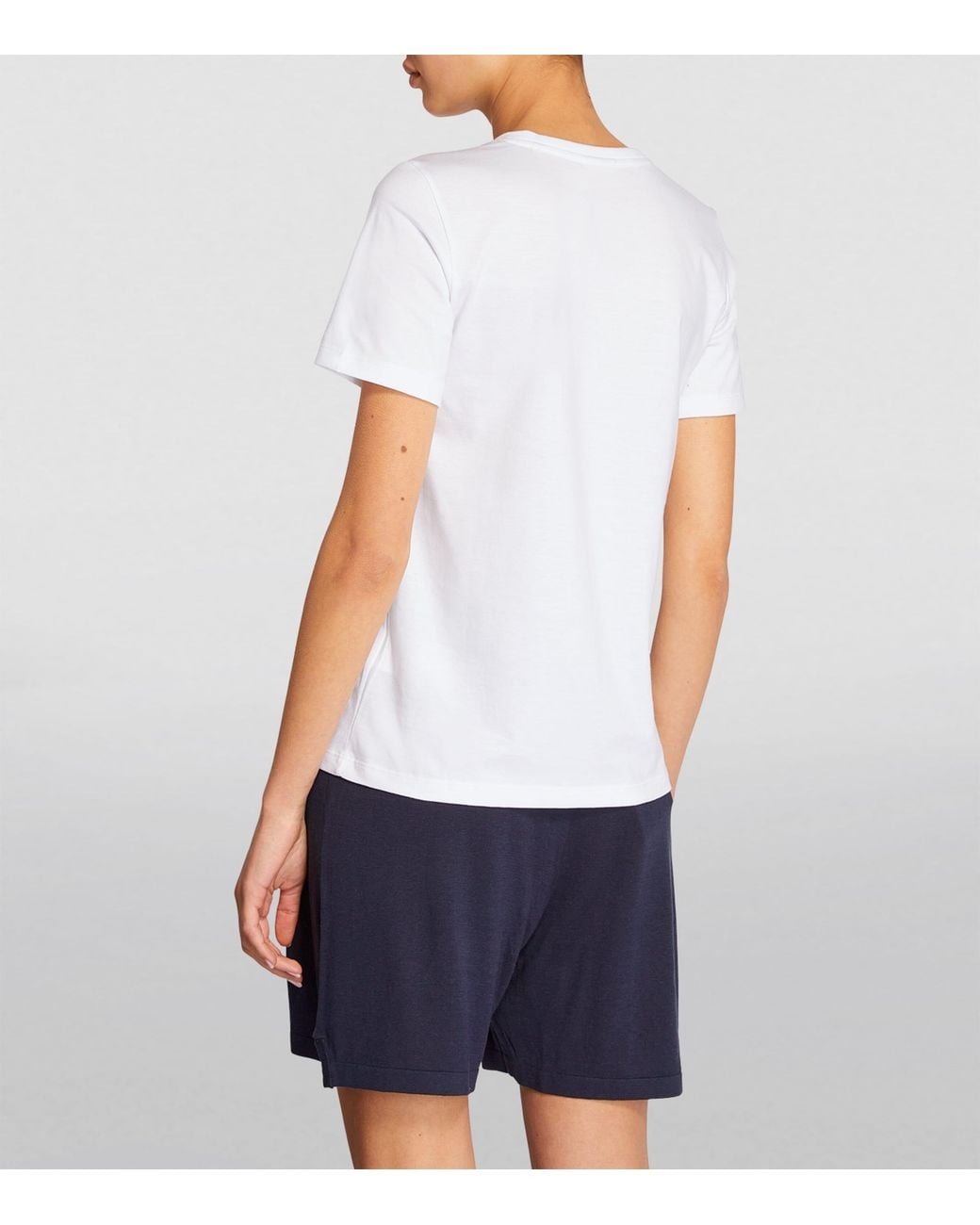 Falke White Pima Cotton V-Neck T-Shirt