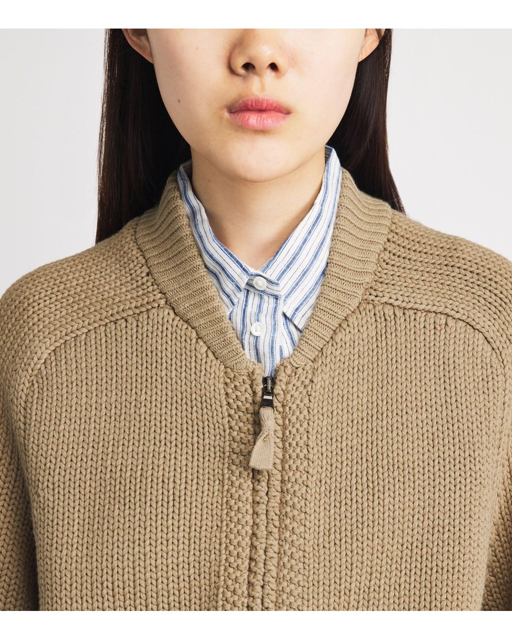 Polo Ralph Lauren Natural Zip-Up Sweater