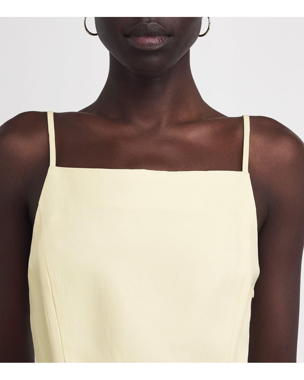 Maje Natural Satin Embellished Mini Dress