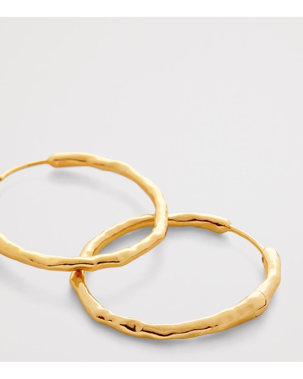 Monica Vinader Metallic Medium Vermeil Mv Siren Muse Hoop Earrings