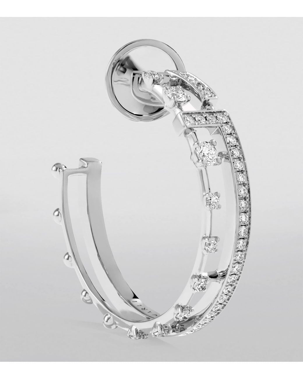 Marli New York White And Diamond Avenues Hoop Earrings