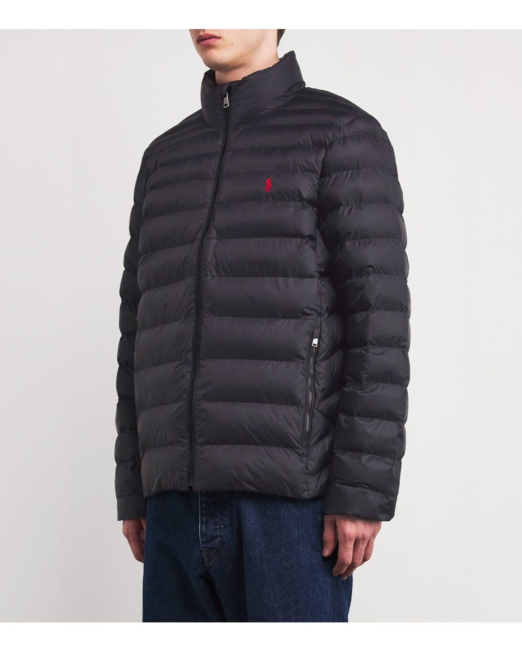 Polo Ralph Lauren Black Polo Pony Puffer Jacket for men