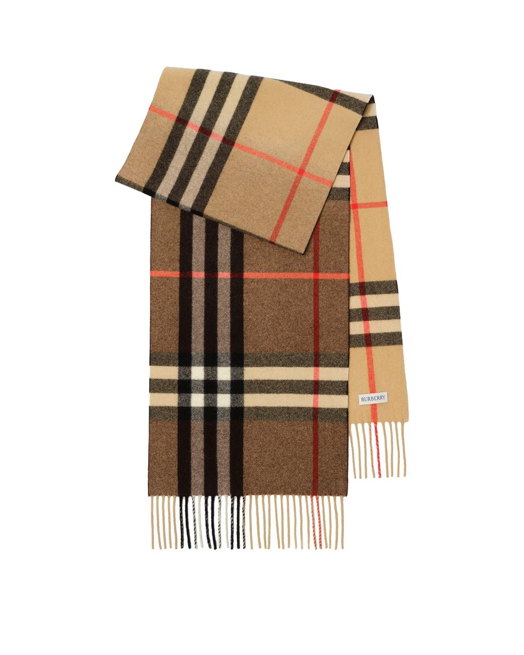 Burberry Natural Cashmere Gradient Check Scarf
