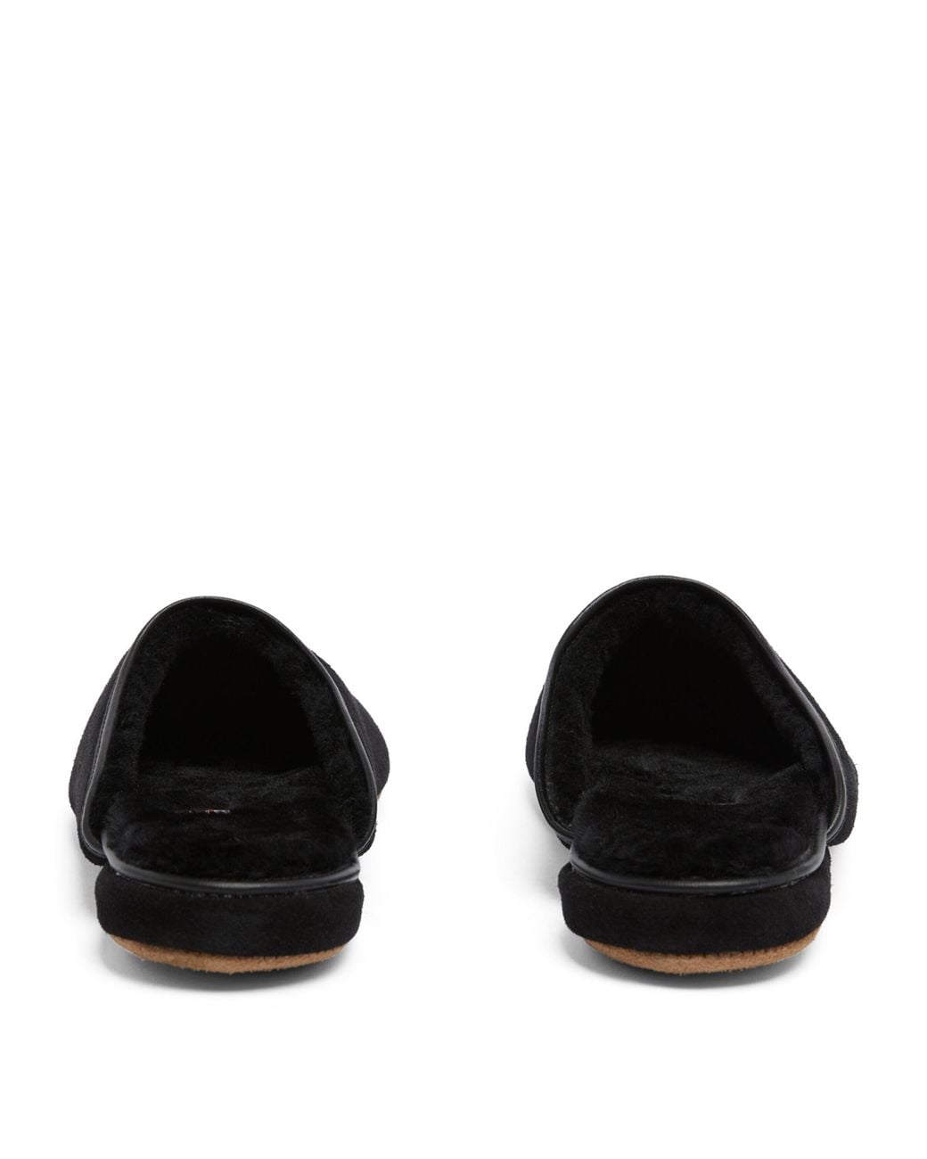 Derek Rose Black Suede Douglas Slippers for men