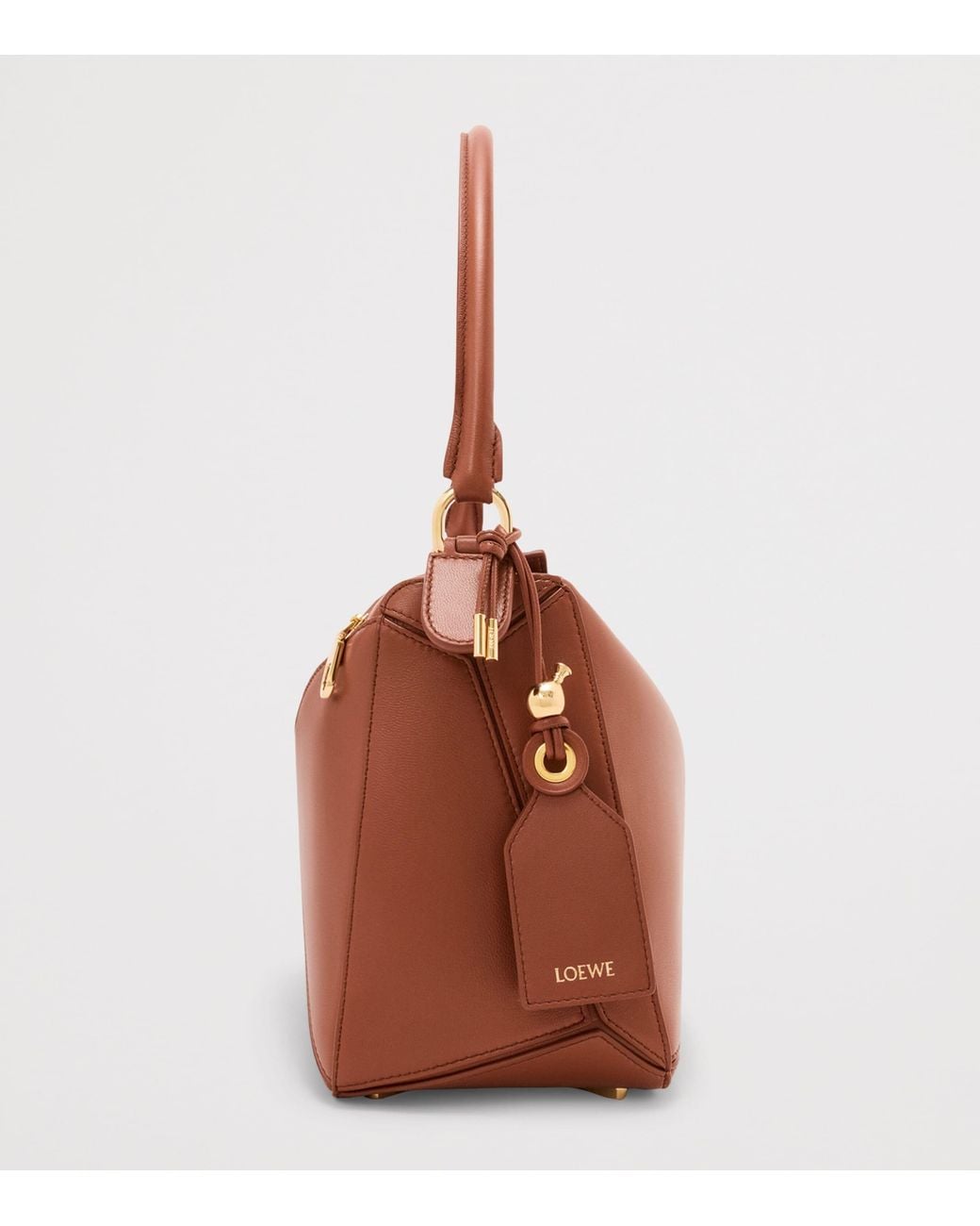 Loewe Brown Medium Leather Featherlight Puzzle Top-Handle Bag