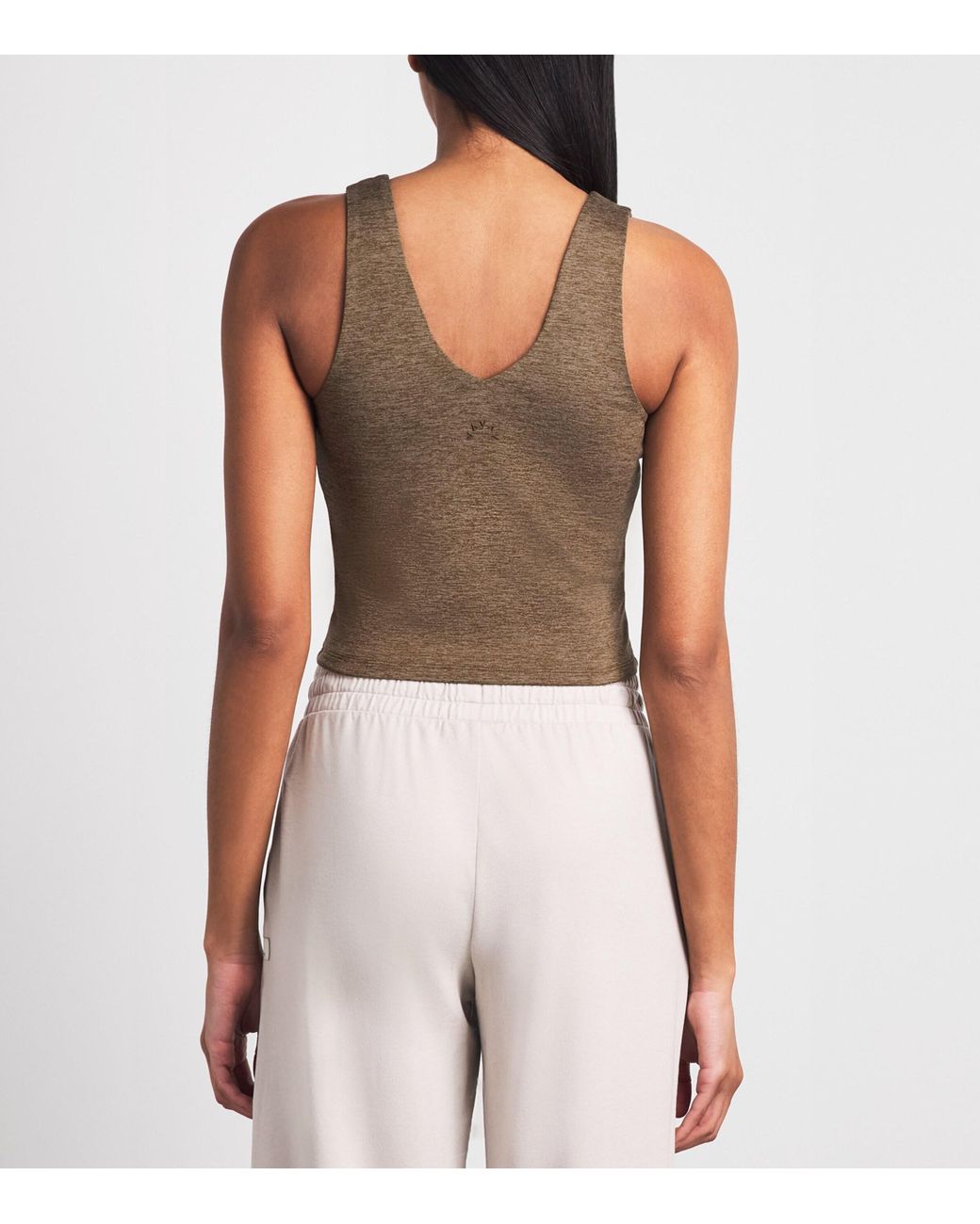 Varley Brown Cropped Ruby Tank Top