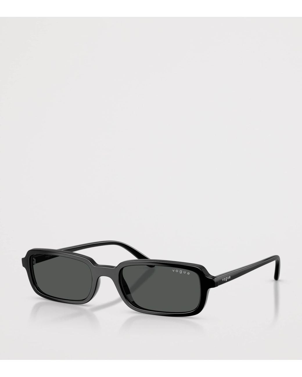 Vogue Black Rectangular Sunglasses