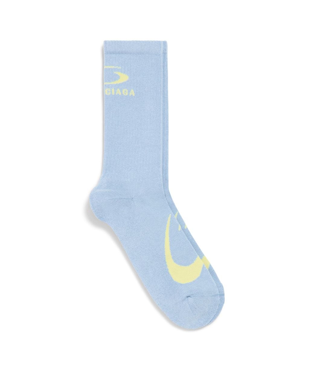 Balenciaga Blue Cotton-Blend Logo Socks for men