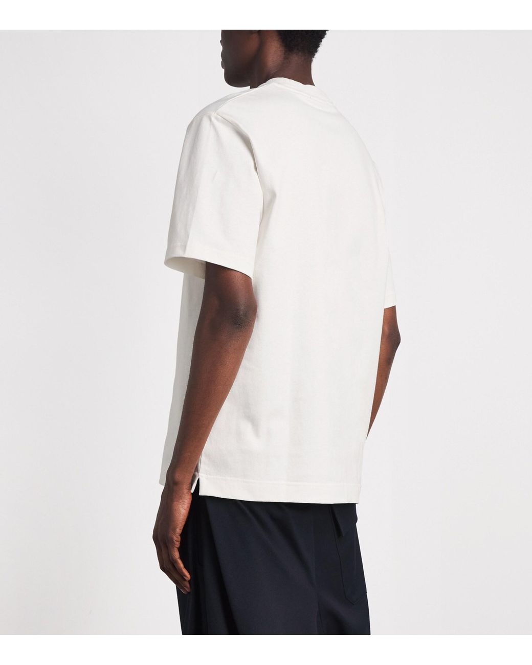 Fred Perry White Cotton Relaxed Logo T-Shirt for men