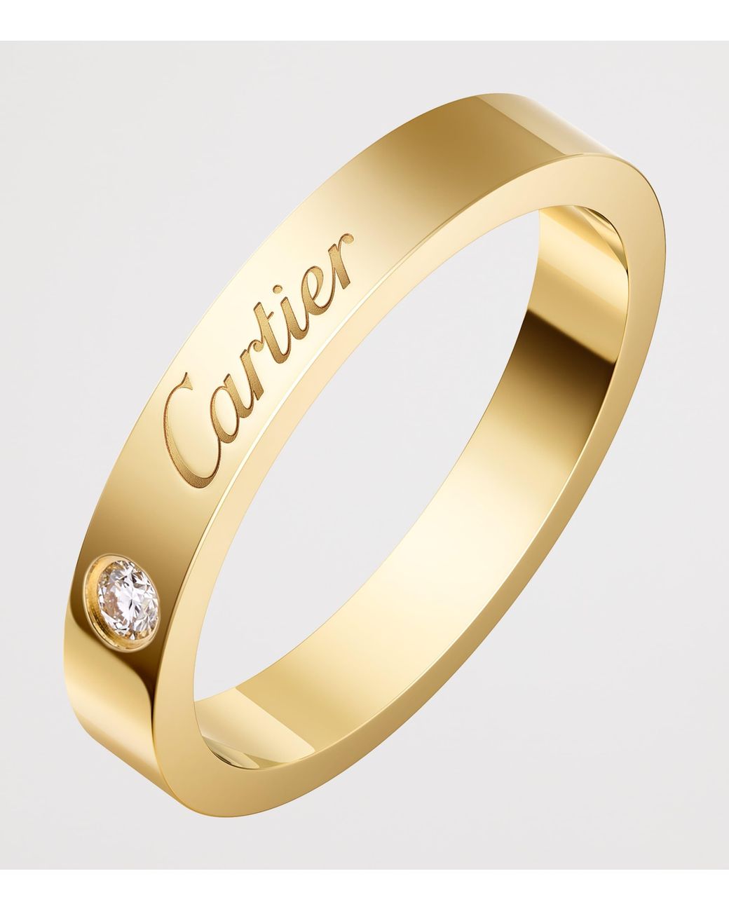 Cartier Metallic And Diamond C De Wedding Ring