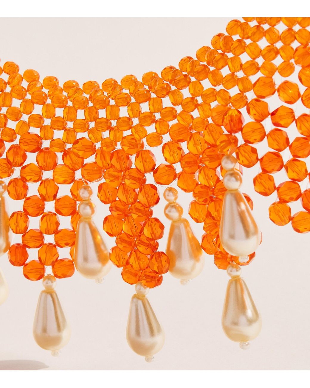 Coppola E Toppo Orange Beaded Baroque Necklace