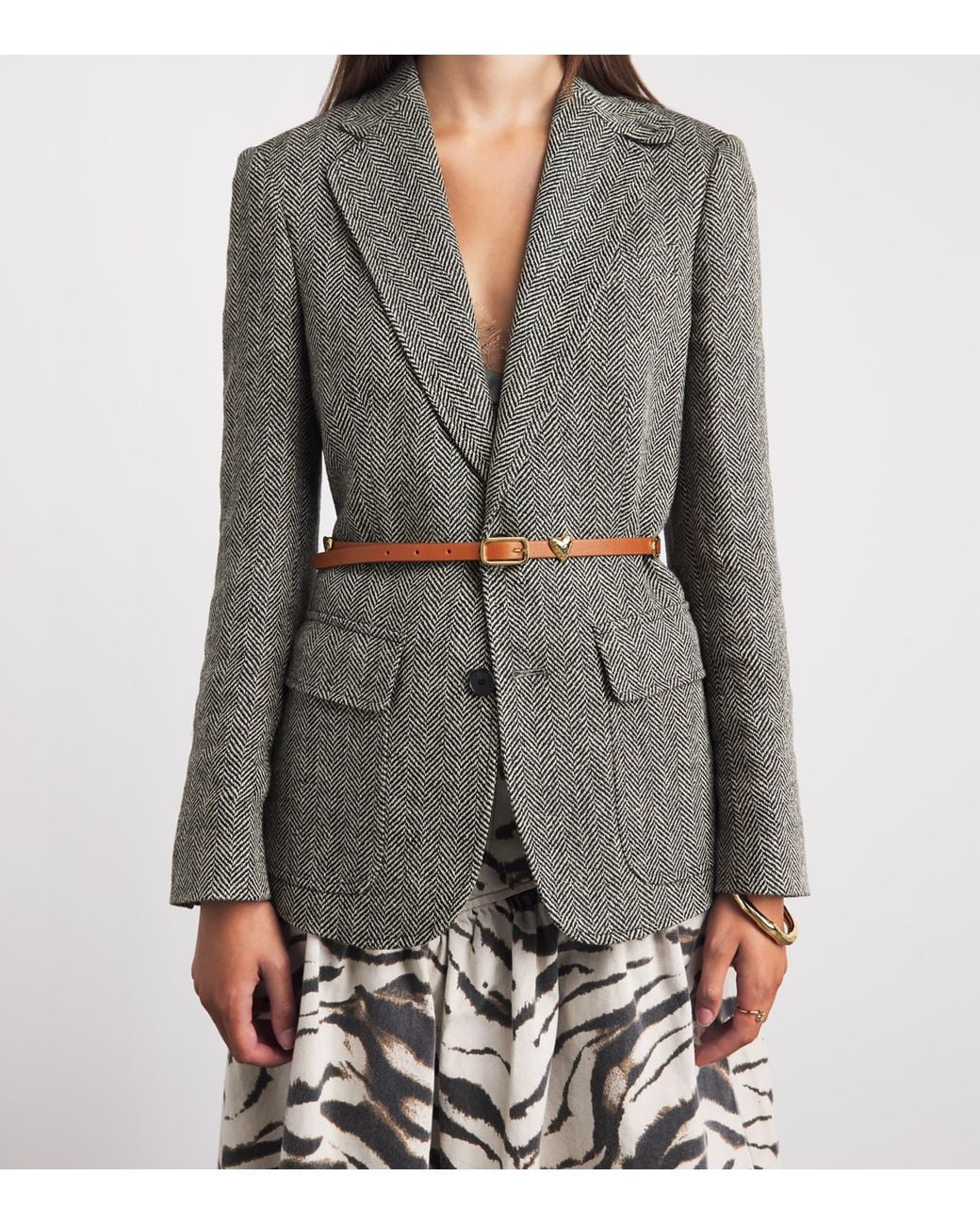 Claudie Pierlot Brown Calfskin Belt