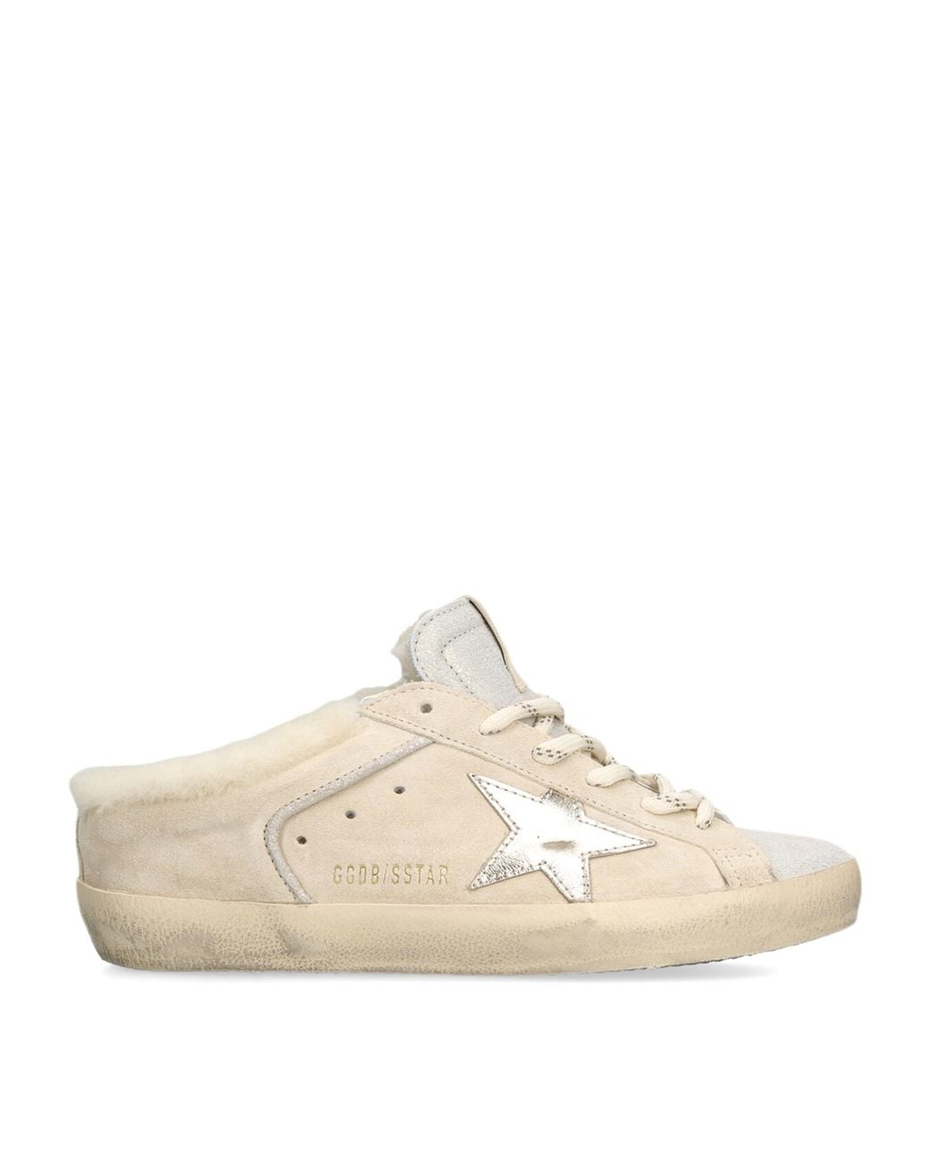 Golden Goose Deluxe Brand Natural Suede Super Star Sabot Sneakers