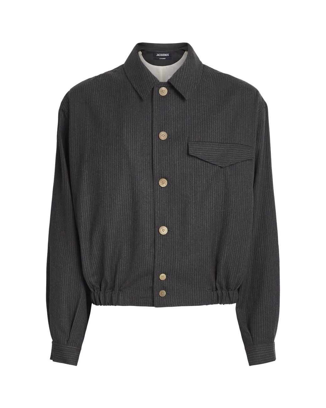 Jacquemus Black Wool Cubano Overshirt for men
