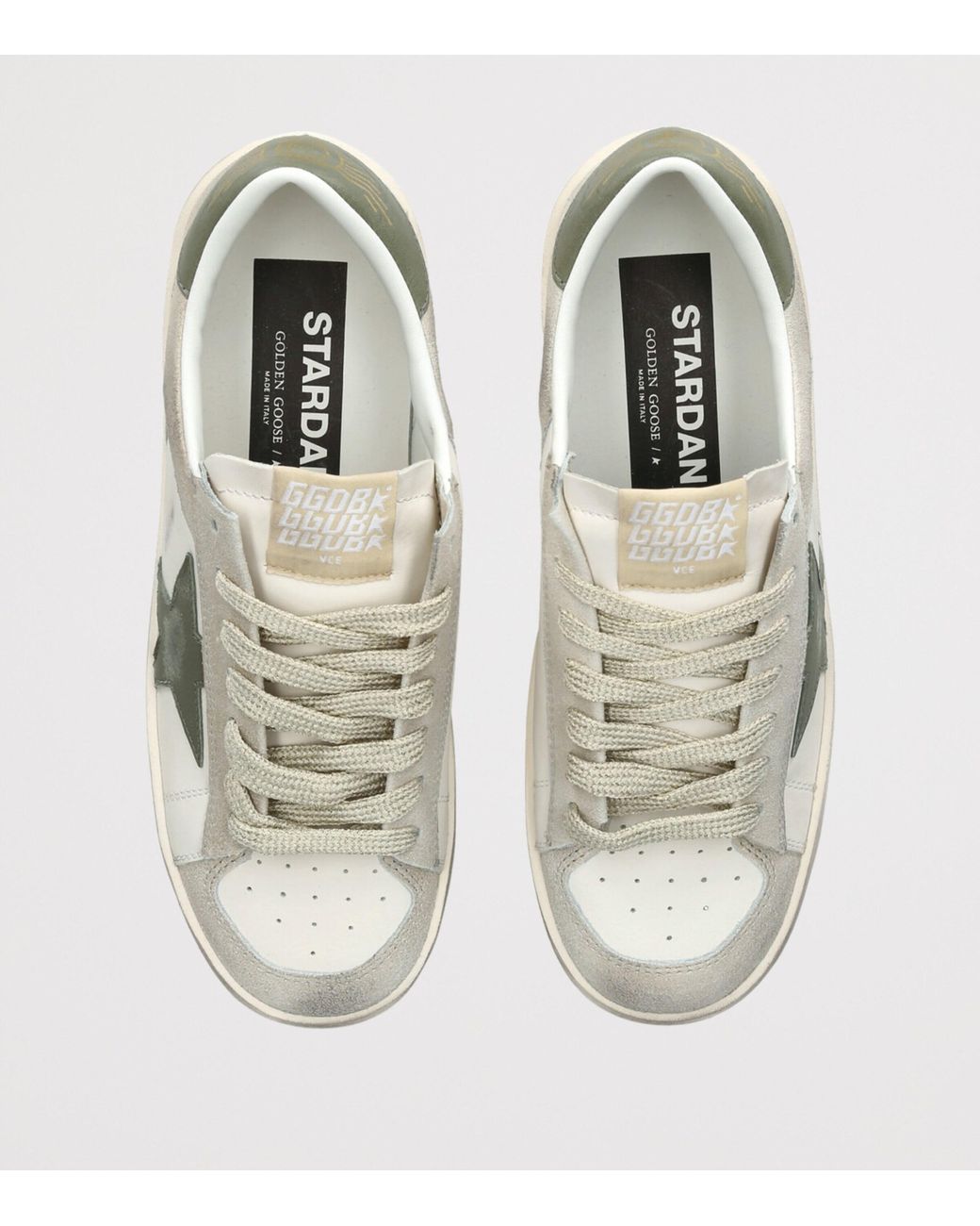 Golden Goose Deluxe Brand White Suede Stardan Sneakers