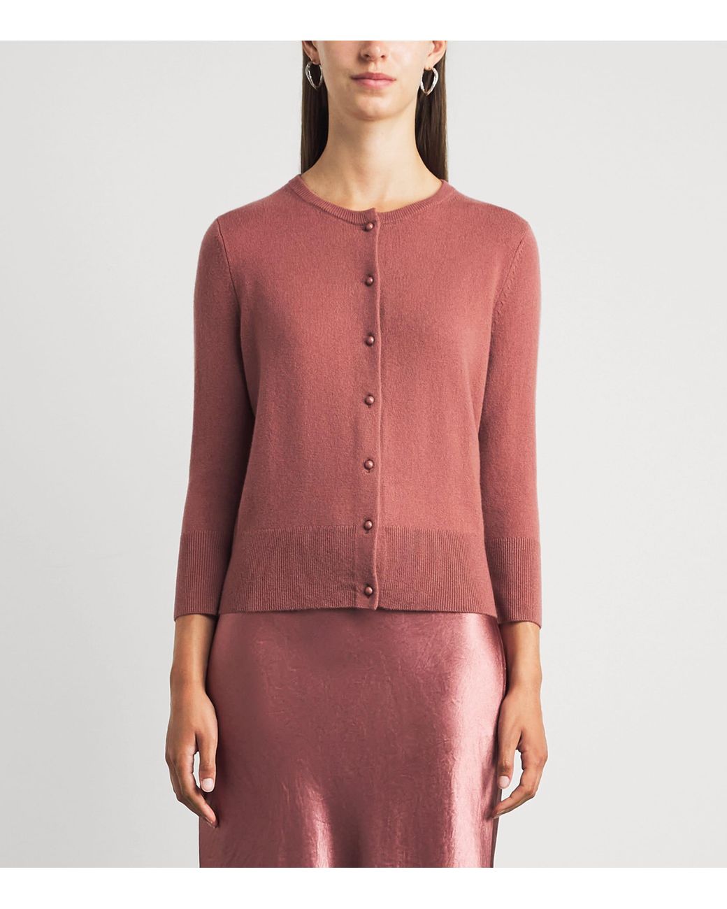 Vince Pink Wool-Blend Cardigan